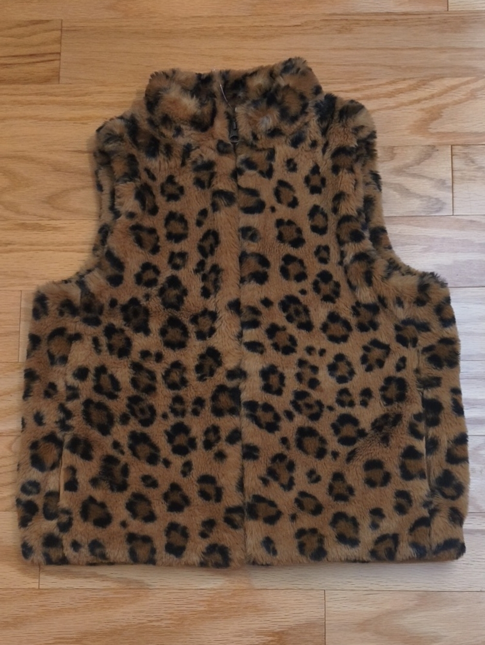 Crewcuts Leopard Faux Fur Vest Size M NWOT